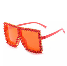 Load image into Gallery viewer, Oversized Square Rhinestone Sunglasses
