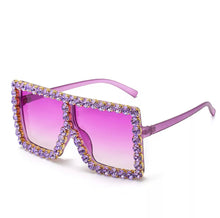 Load image into Gallery viewer, Oversized Square Rhinestone Sunglasses
