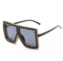 Load image into Gallery viewer, Oversized Square Rhinestone Sunglasses
